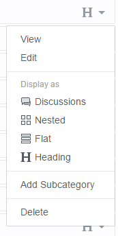 The "Display As" options.