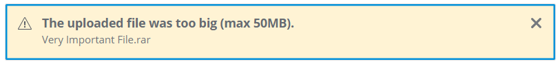 File Too Big