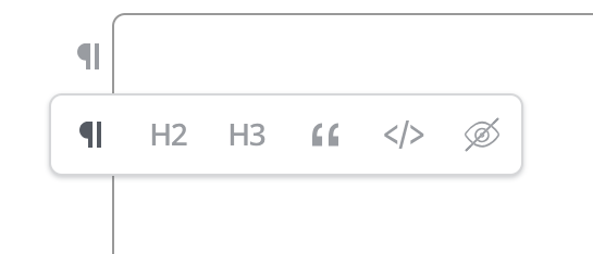 The format button and its menu