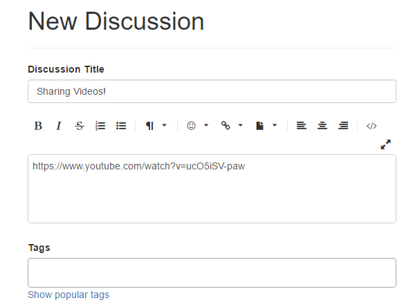 A Youtube video Link.